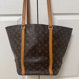 Louis Vuitton LV Shoulder Bag Sac Shopping Brown Monogram